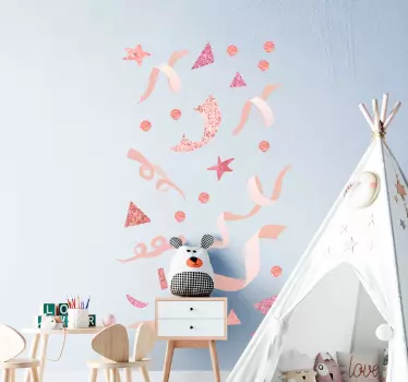 Wandtattoo Baby verspielte pastellgrafiken - TenStickers