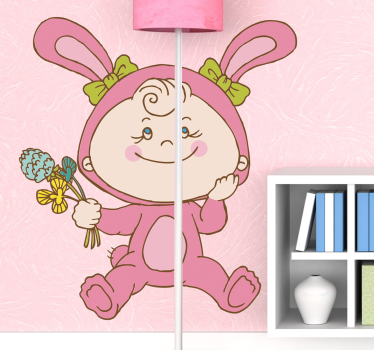 Wandtattoo Babyzimmer Hässchenkostüm - TenStickers