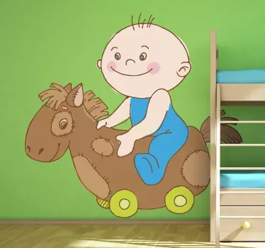 Wandtattoo Babyzimmer Schaukelpferd - TenStickers
