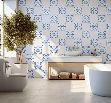 Wandtattoo Badezimmer fliesen portugiesisch - TenStickers