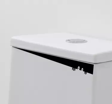 Wandtattoo Bad Spähen Sie eine Boo-Toilette - TenStickers