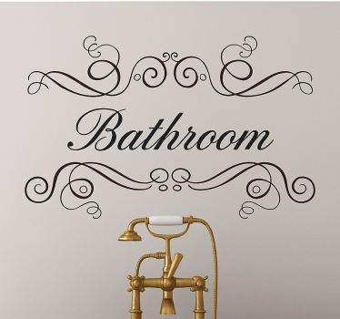 Wandtattoo badezimmer elegante kalligrafie - TenStickers