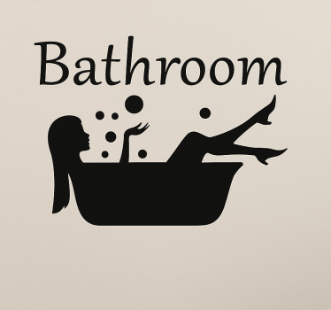 Wandtattoo badezimmer entspannende badewanne und blasen - TenStickers