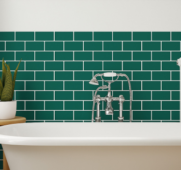 Wandtattoo badezimmer smaragdgrün - TenStickers