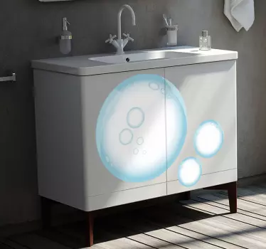 Wandtattoo Badezimmer Wasserblase - TenStickers