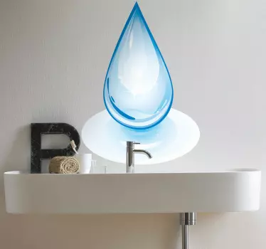 Wandtattoo Badezimmer Wassertropfen - TenStickers
