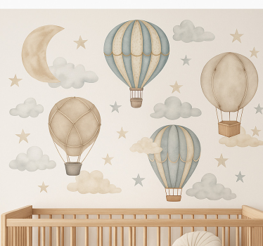 Wandtattoo ballons und wolken - TenStickers