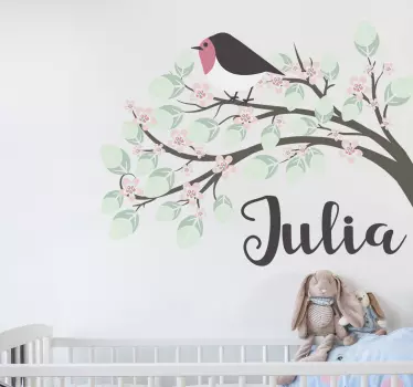 Wandtattoo Baum mit Namen personalisierbar - TenStickers