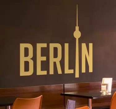 Wandtattoo Berlin Schriftzug - TenStickers