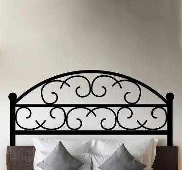 Wandtattoo Bett elegantes geschwungenes design - TenStickers