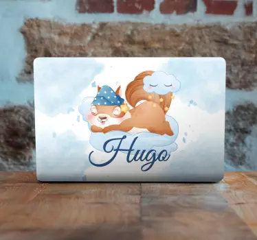 Wandtattoo Bett schlafendes eichhörnchen-design - TenStickers