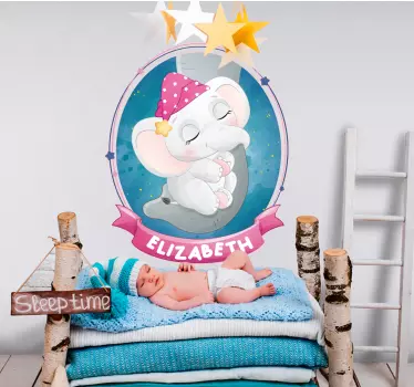 Wandtattoo baby schlafender elefant - TenStickers
