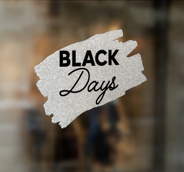 Aufkleber Black Friday graue Black Days - TenStickers