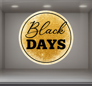 Aufkleber Black Friday in weiß und gold Black Days - TenStickers