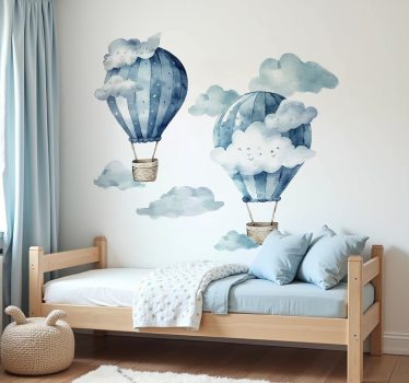 Wandtattoo blaue luftballons - TenStickers
