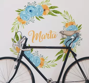 Wandtattoo Blumen anpassbares blumendesign - TenStickers