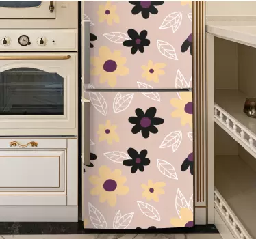 Folie kühlschrank botanische illustrationen komposition - TenStickers
