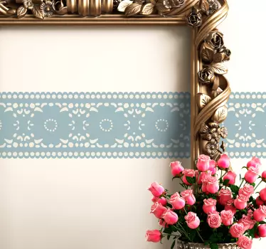 Wandtattoo Blumenbordüre - TenStickers
