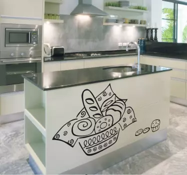 Wandtattoo Küche Brotkorb - TenStickers