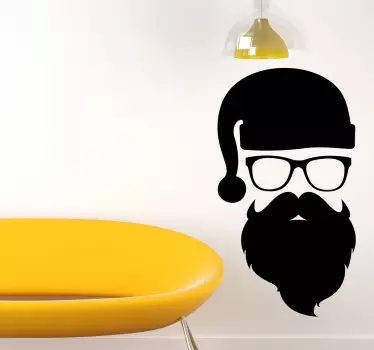 Wandtattoo cooler Weihnachtsmann - TenStickers