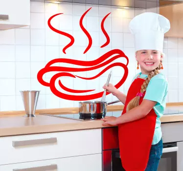 Wandtattoo dampfender Hotdog - TenStickers