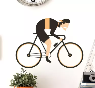 Wandtattoo Deko Radfahrer klassisch - TenStickers
