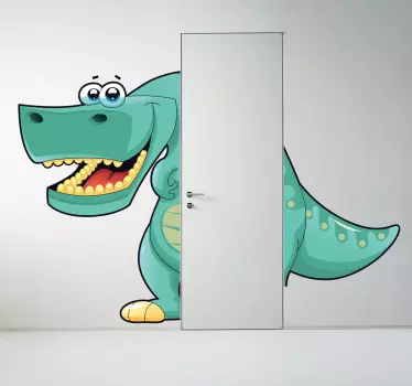 Wandtattoo Dinosaurier für die Tür - TenStickers