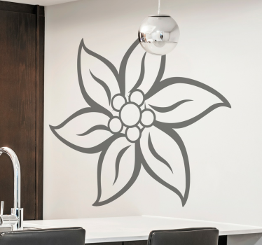 Edelweißblüte Wandtattoo Wohnzimmer - TenStickers