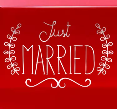 Wandtattoo elegant Just Married - TenStickers