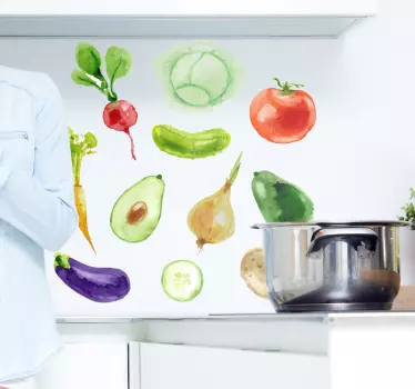 Aufkleber für Zuhause Gemüse Variation - TenStickers