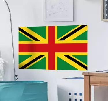 Wandtattoo Fahne Rasta GB - TenStickers