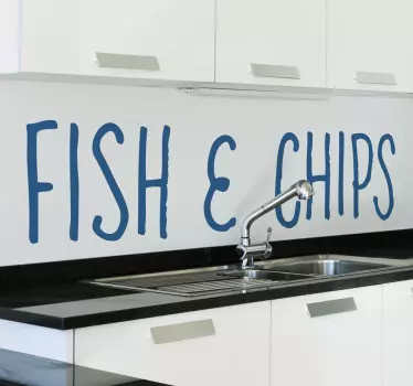 Wandtattoo fish and chips - TenStickers