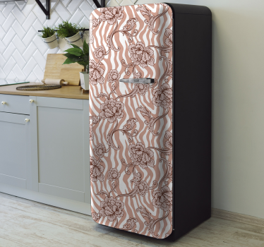 Folie Kühlschrank kühlschrankauflage mit blumenmotiv - TenStickers
