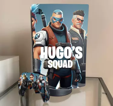 Fortnite Squad mit Namen PS5 Skin - TenStickers