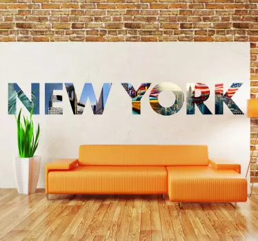 Wandtattoo Fototapete New York - TenStickers