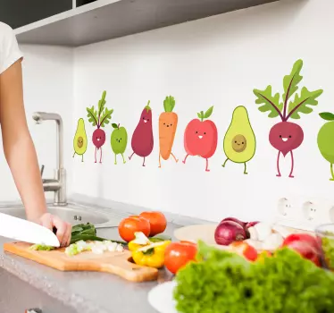 Gesundes Essen Wandtattoo Küche - TenStickers