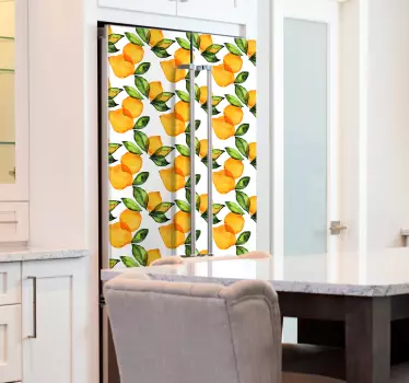 Sticker Früchte meditaranes Zitronenmuster Aufkleber - TenStickers