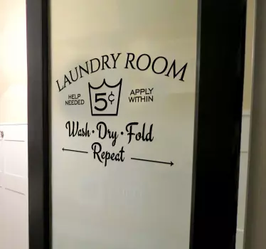 Türaufkleber Laundry Room - TenStickers