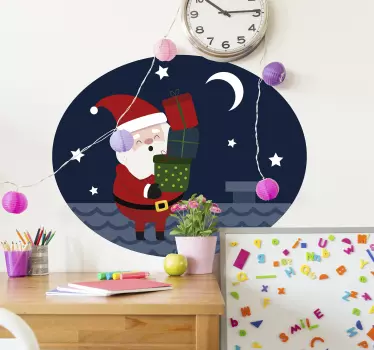 verschiedene Aufkleber Weihnachtsmann Schornstein Santa - TenStickers
