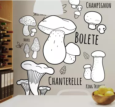 Wandtattoo küche pilz-kochanleitung - TenStickers