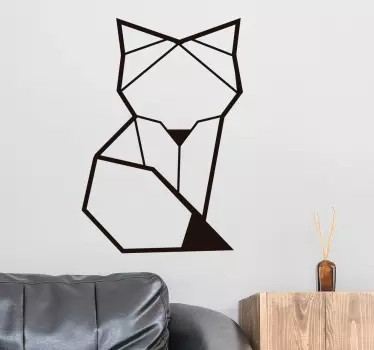 Wandtattoo Wohnzimmer geometrischer Fuchs - TenStickers