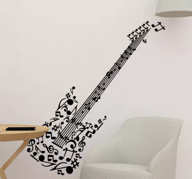 Wandtattoo Gitarre - TenStickers