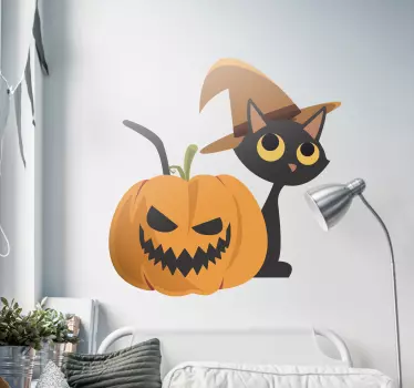 Aufkleber Kinderzimmer Jack O'Lantern Halloween Kürbis - TenStickers