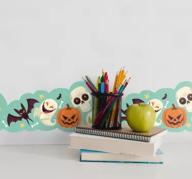 Wandtattoo Kinderzimmer Halloween Kürbis Gespenst Fledermaus - TenStickers