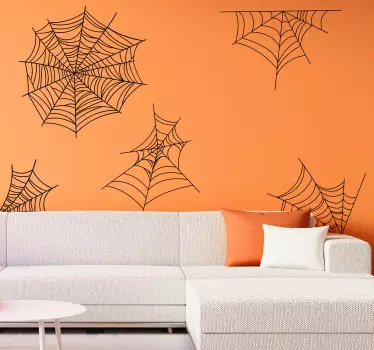 Wandtattoo für Zuhause Spinnnenetzte - TenStickers
