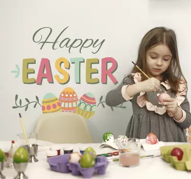 Wandtattoo happy easter - TenStickers