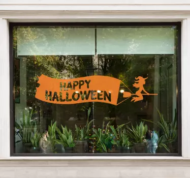 Wandtattoo Happy Halloween Hexe - TenStickers