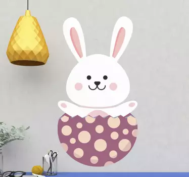 Wandtattoo haustier hase im ei - TenStickers