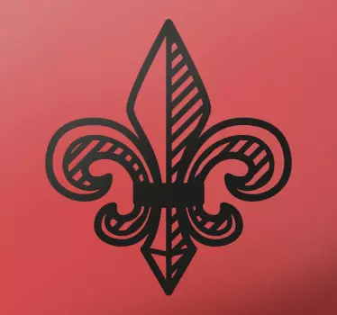 Wandtattoo Heraldische Lilie gestreift - TenStickers