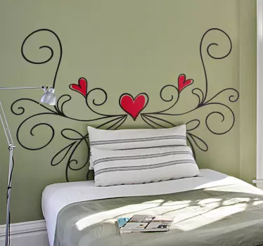 Wandtattoo Herz Ornament - TenStickers